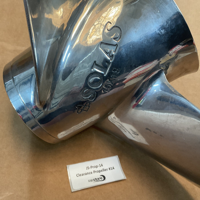 Clearance Propeller #14 - Solas Boat Propeller Stainless  3 x 15 x 19LT