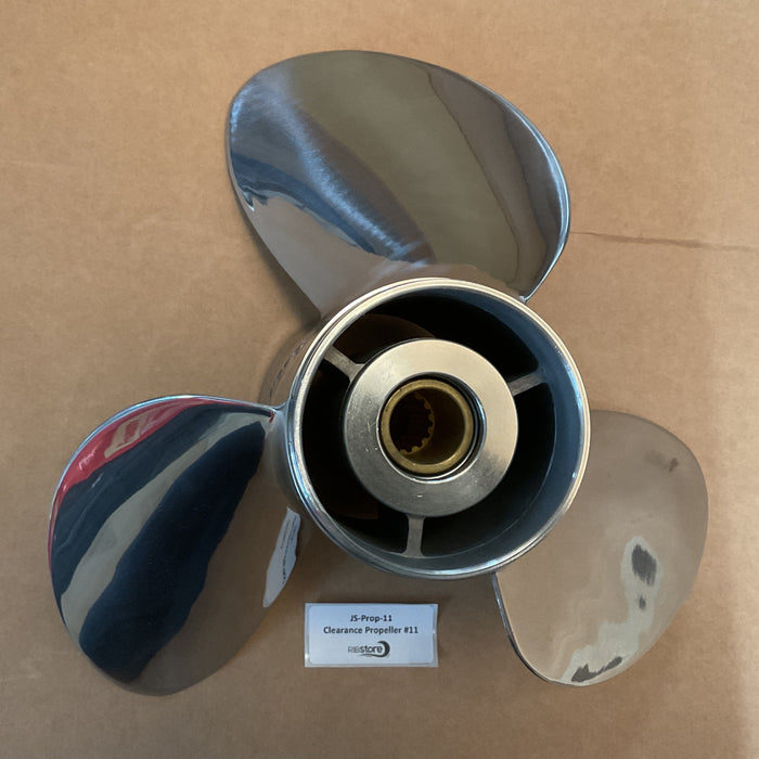 Clearance Propeller #11 - Suzuki Boat Propeller Stainless 3 x 13 7/8 x 23L - 58200-92JD0