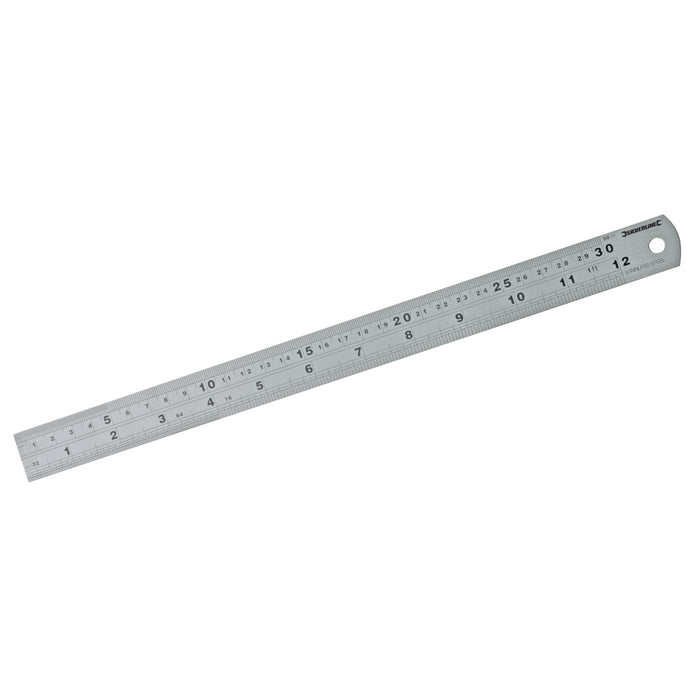 One Ft Ruler 30cm (1ft) Steel Ruler / Straight Edge - RIBstore